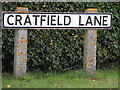 Cratfield Lane sign