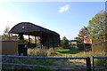 Farm buildings off road to Cowbeech Hill