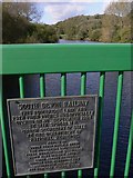 SX8061 : Sign on bridge over the River Dart at Totnes by Shazz