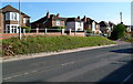 Up-and-down course of elevated pavement, Hereford Road, Monmouth