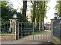 The entrance gates to Eastwood Manor