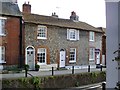 Flint-built cottages at the downhill end of Maltravers Street, Arundel