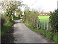 The Gransha Road climbing westwards from the Tullyquilly Bridge