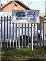 Eye Water Treatment Works sign