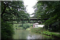 Pipe bridge over the canal near Anderton, Cheshire