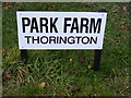 Park Farm Thorington sign