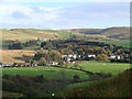 A view over Ponterwyd from the Penrhyn-coch road