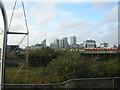 TQ3981 : Looking westward from Canning Town station by Christopher Hilton