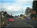 Temporary traffic lights in Chichester Road