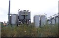 Silos beside railway, Manchester