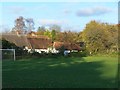 Cottages beside recreation ground, West Tytherley