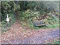 Ornamental cast iron seat on the Downs Link