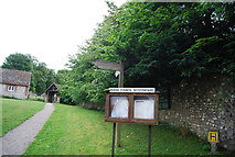 SU7315 : Parish Noticeboard and Staunton Way Sign, Chalton by N Chadwick