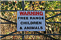 A sign at Linhope Farm