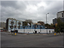 TQ3284 : Building site, Southgate Road and Downham Road by Peter Barr