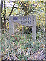 TM3685 : Highfield Farm sign by Geographer