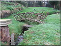 Footbridge over a small stream below Beech Tree farm that feeds into Petty Pool lake