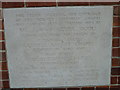 Commemorative stone at the front of John Pounds Church