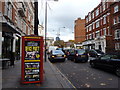 Red traffic lights, Brompton Road