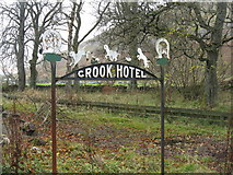 NT1126 : Sign for the Crook Hotel by M J Richardson