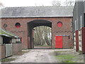 An elegant brick barn at Woodford Hall farm