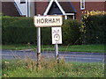 Horham sign on the B1117