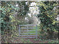 Gateway at the start of a public footpath