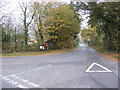 Hoxne Road at Denham Corner & Denham Corner Postbox