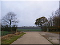 The entrance road of Denham Village Hall