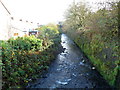 River Llynfi flows away from Meadow Street footbridge, Maesteg