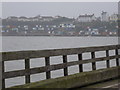 Walton on the Naze: beach hut view from pier