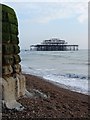 TQ2904 : West Pier from the shore by Ian Paterson