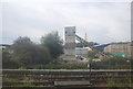 Cement works by the railway line