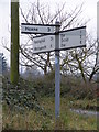 Roadsign on Cranley Green Road