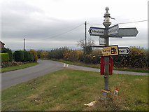 SJ6726 : Finger post at junction by Row17