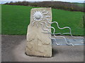 NZ3453 : Sun themed bench, Herrington Country Park by Alex McGregor