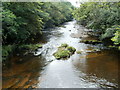 River Tawe flows away from Pont yr Offeiriad road bridge 