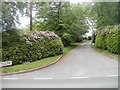 An entrance road to Blaenos House Care Home near Llandovery