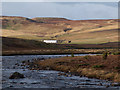 NY8429 : River Tees upstream with Widdybank Farm by Trevor Littlewood