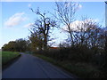 Denham Road & the footpath to Chickering Road