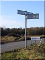 Roadsign on the B1118 Chickering Road