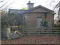 SJ4413 : Former lodge at the old gate of Onslow Park near Shrewsbury by Jeremy Bolwell