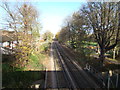 Looking down the tracks to Ladywell station