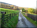 Entrance road to Buck Farm, Danygraig, Risca