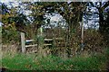 Footpath with Stile to Swynnerton Grange and the Stone Circles Challenge Footpath