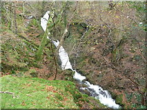 SH6708 : Waterfall on the Nant yr Eira at Llanfihangel-y-pennant by Jeremy Bolwell
