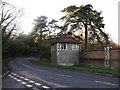 Flint lodge on the wall of Flint House