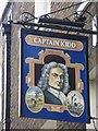 TQ3480 : Sign for The Captain Kidd, Wapping High Street, E1 by Mike Quinn