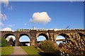 Train on the Runcorn Bridge