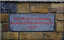 M4801 : Date stone in wall at  Church of St. Columba, Kilbeacanty by P L Chadwick